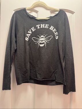 NEED GONE - Save The Bees Charcoal Gray Sweatshirt